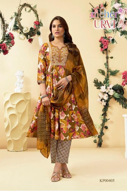Meher urvi 3pcs wholesale kurti with dupatta